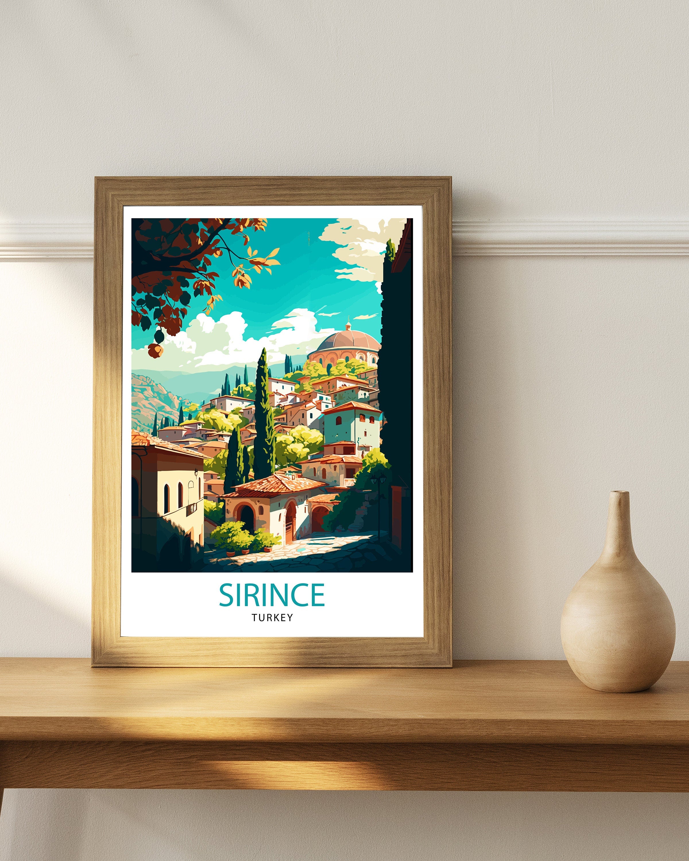 Sirince Turkey Travel Print Sirince Wall Decor Sirince Home Living Decor Sirince Illustration Travel Poster Gift For Sirince Turkey Home