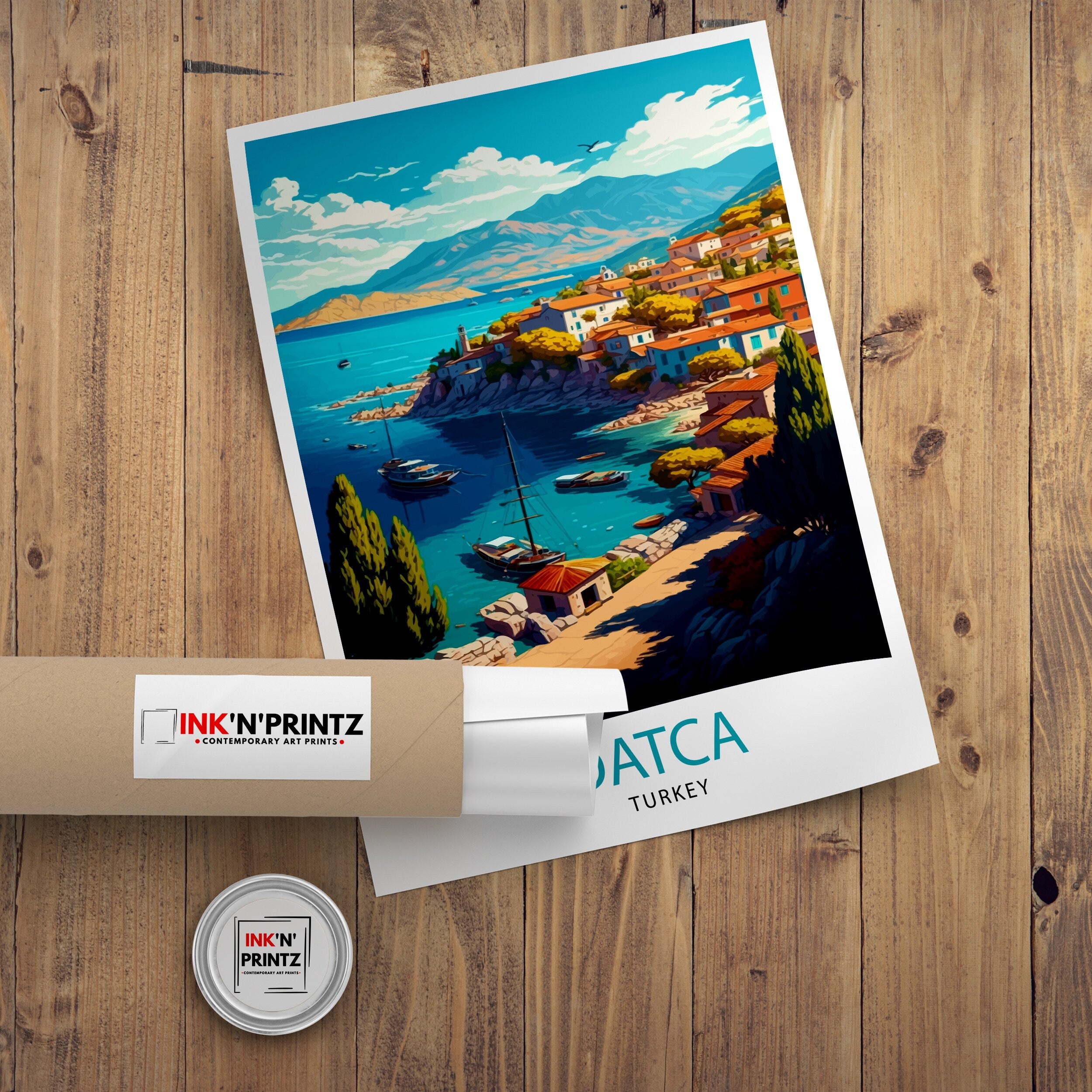 Datca Turkey Travel Print Datca Wall Decor Datca Home Living Decor Datca Illustration Travel Poster Gift For Datca Turkey Datca Home Decor