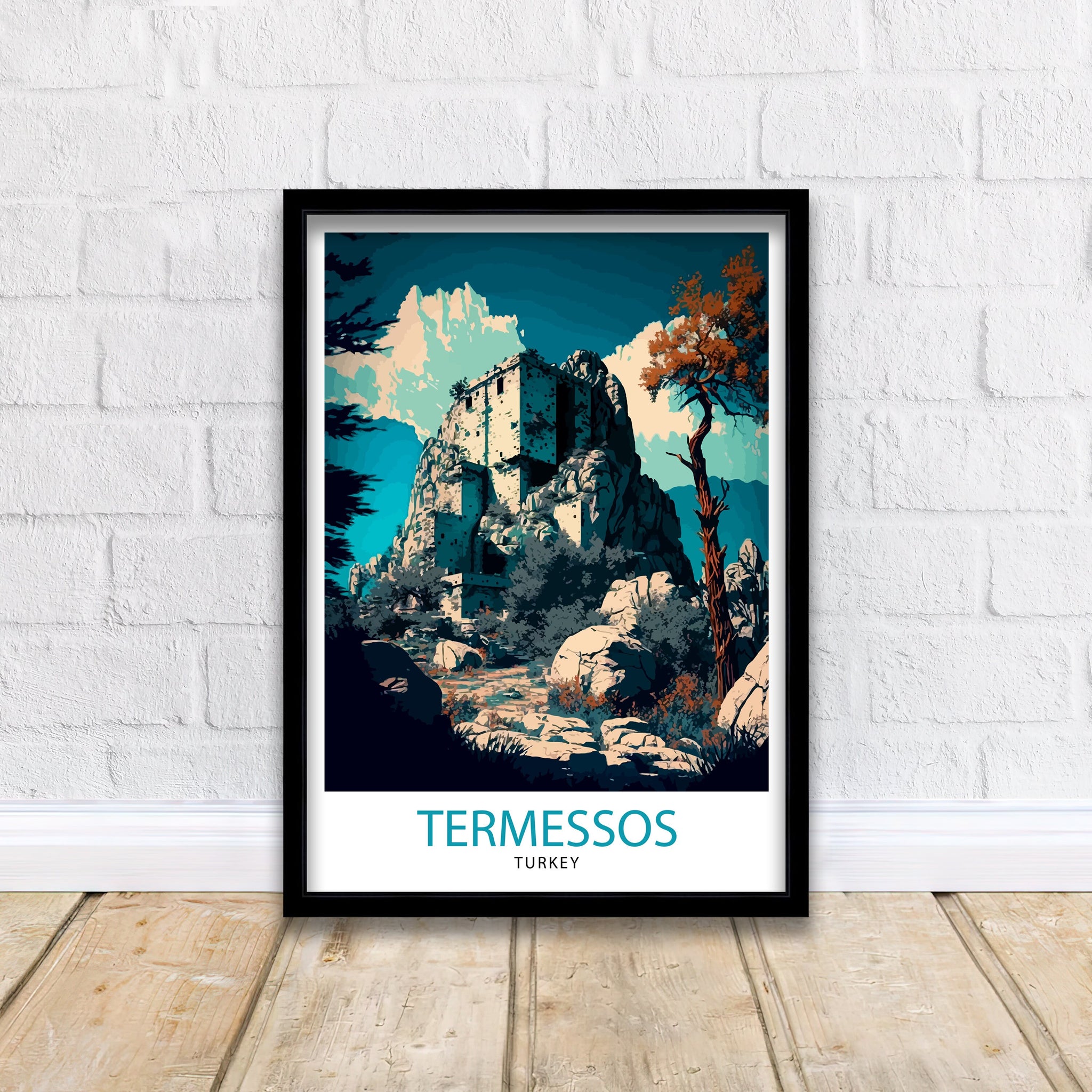 Termessos Turkey Travel Print Termessos Wall Art Termessos Home Living Decor Termessos Illustration Travel Poster Gift For Termessos Turkey