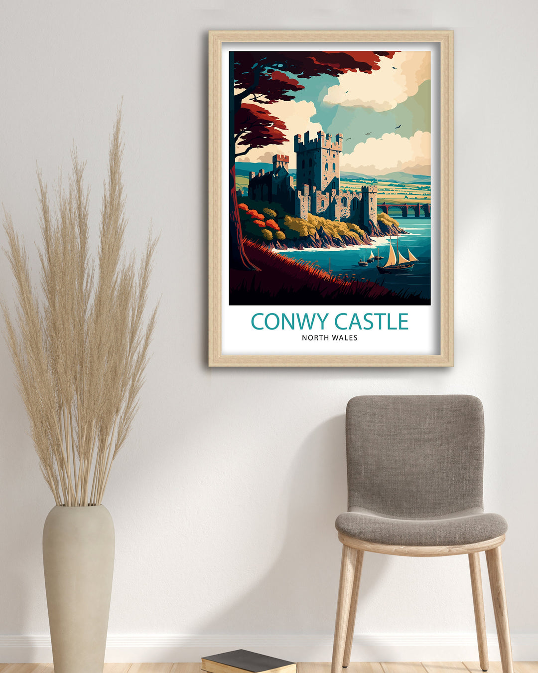 Conwy Castle Travel Poster Wales