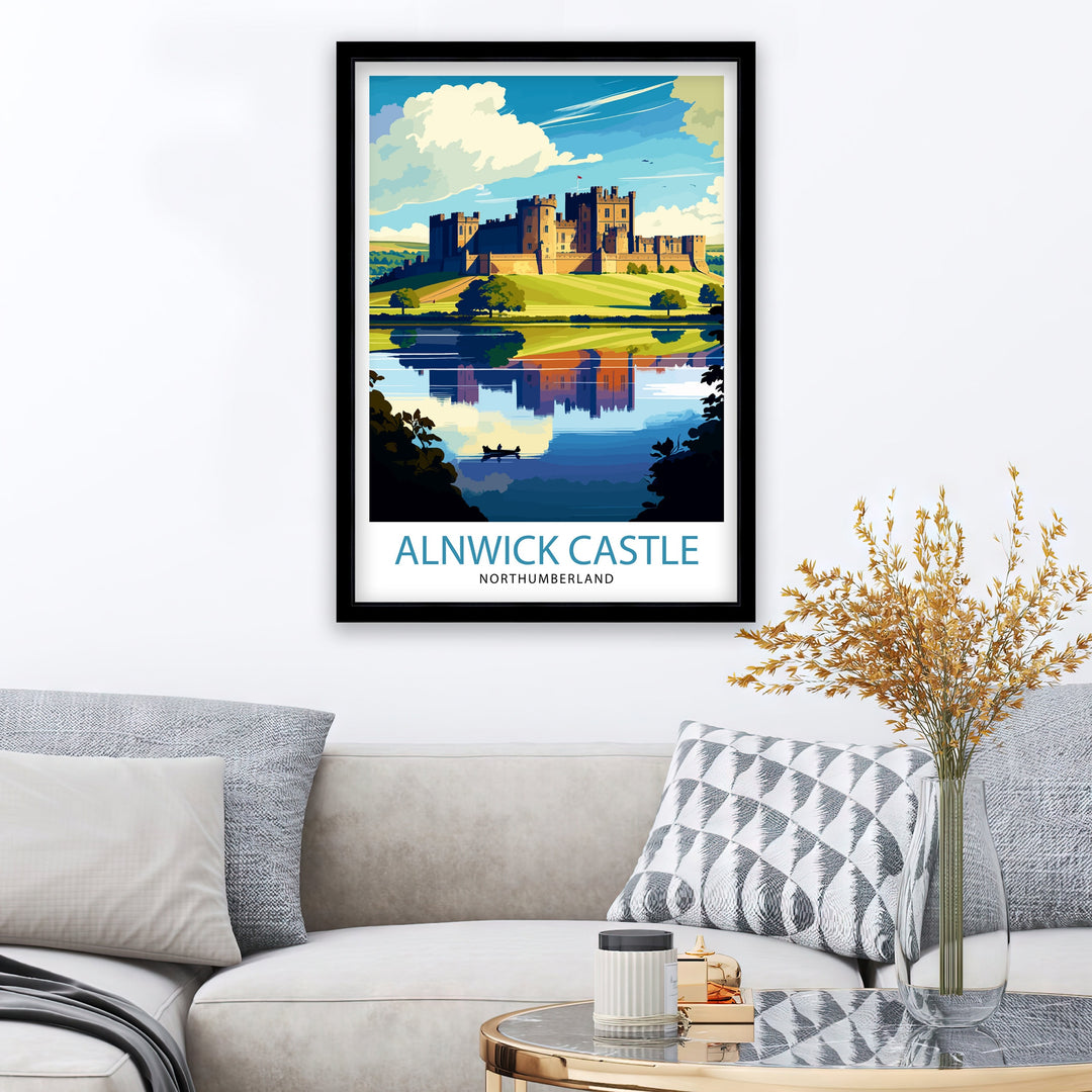 Alnwick Castle Travel Print Alnwick Castle Wall Decor Alnwick Castle Illustration Alnwick Castle Poster Alnwick Castle Art Print Travel