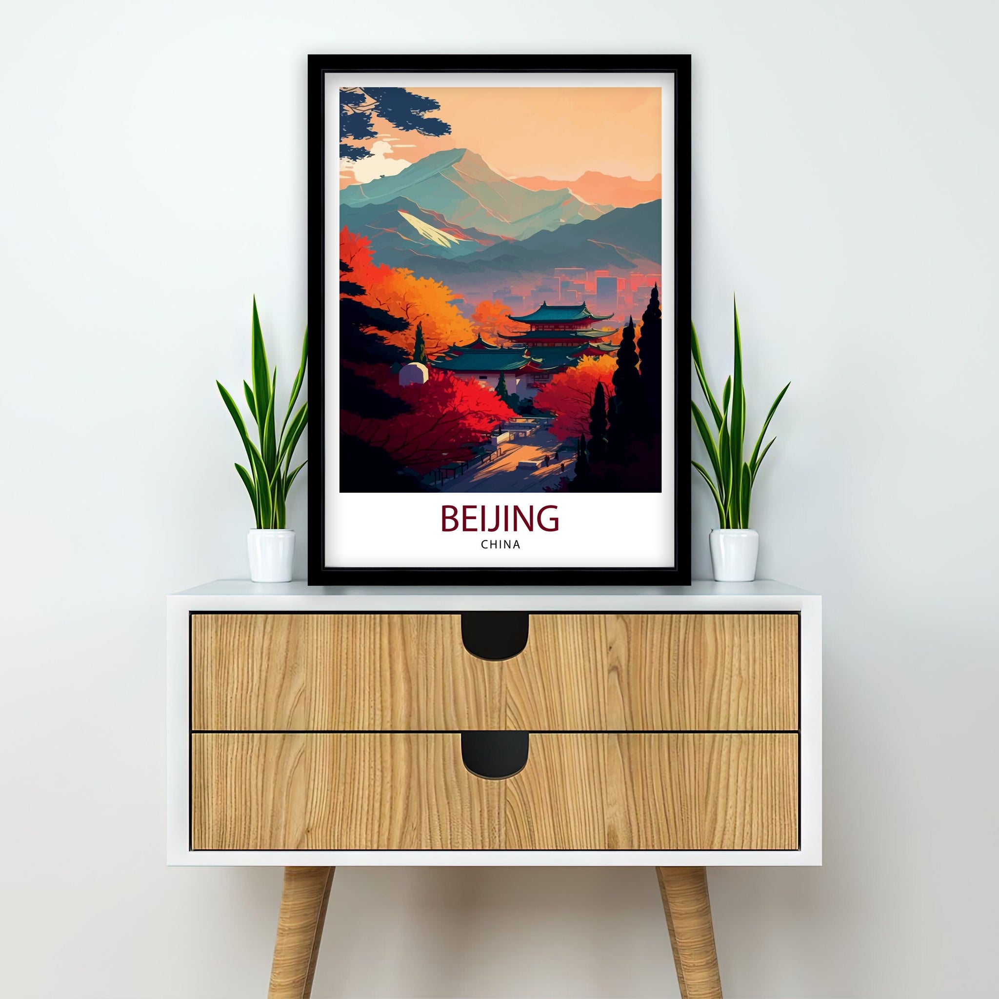 Beijing Travel Poster: China Wall Art Print