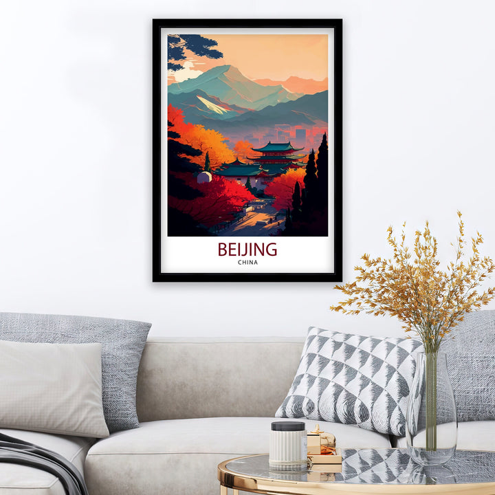 Beijing China Travel Poster Beijing Wall Art Beijing Home Decor Beijing Travel Poster China