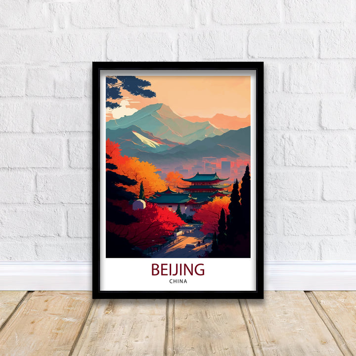 Beijing China Travel Poster Beijing Wall Art Beijing Home Decor Beijing Travel Poster China