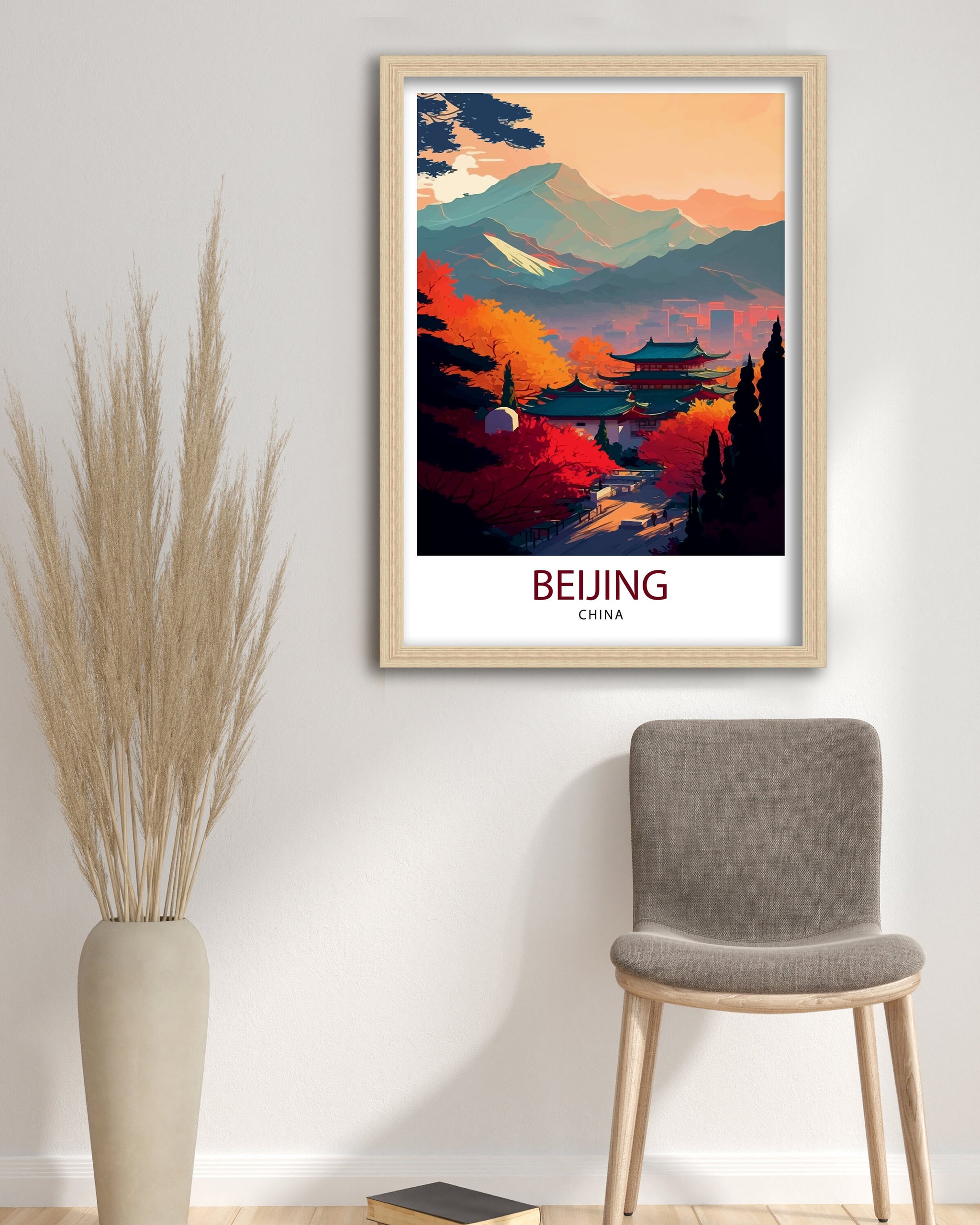 Beijing Travel Poster: China Wall Art Print