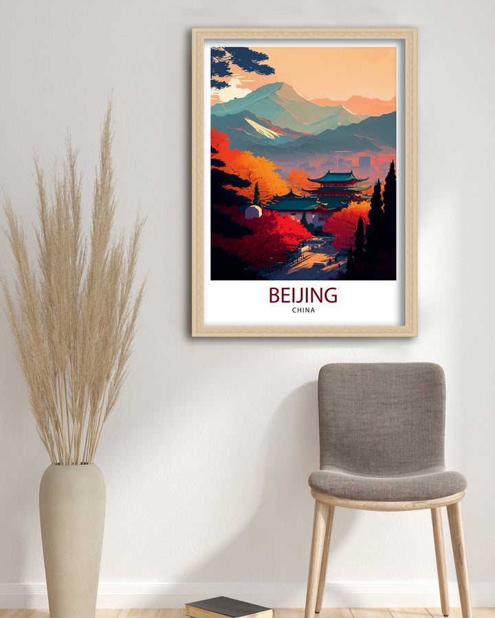 Beijing China Travel Poster Beijing Wall Art Beijing Home Decor Beijing Travel Poster China