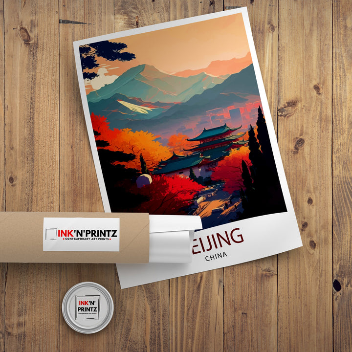 Beijing China Travel Poster Beijing Wall Art Beijing Home Decor Beijing Travel Poster China