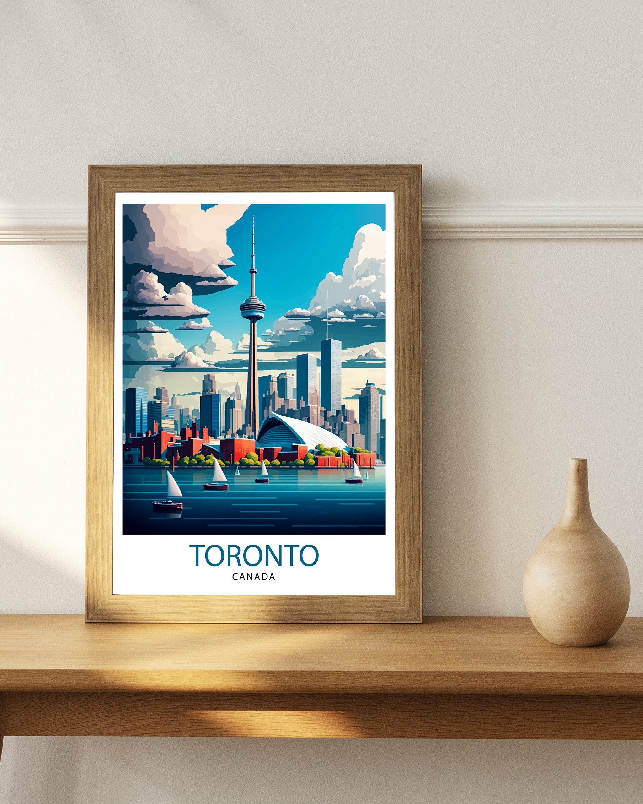 Toronto Skyline Art Print, Canada Travel Poster