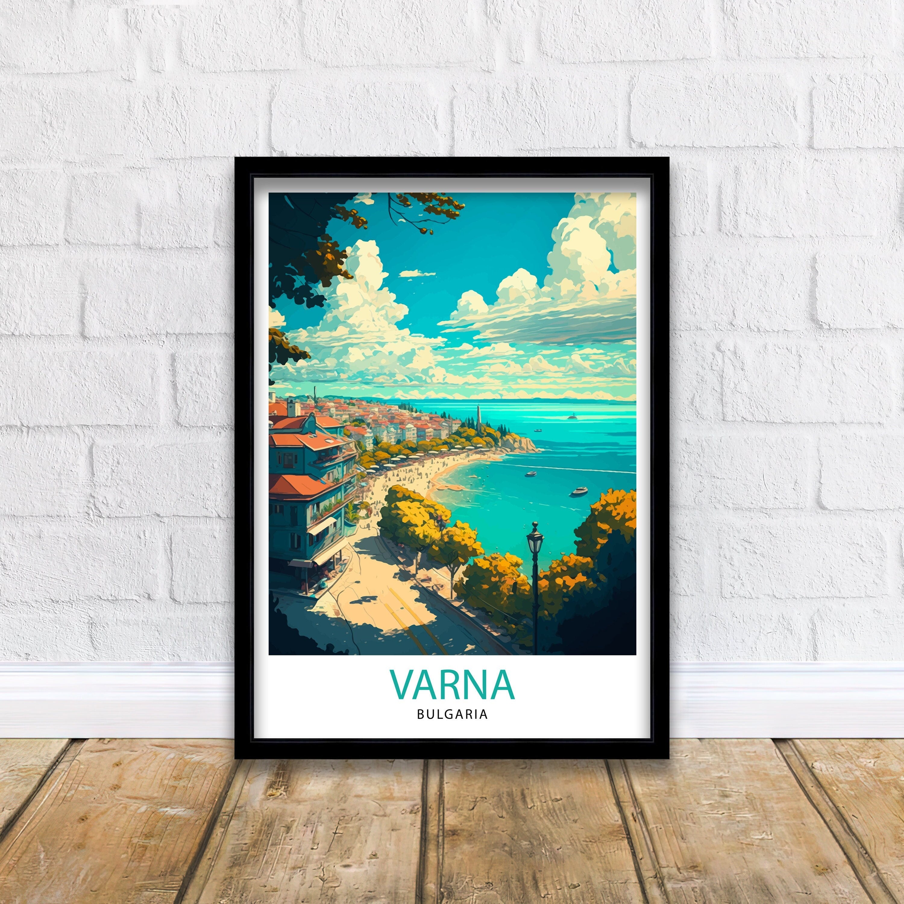 Varna Bulgaria Travel Illustration Print
