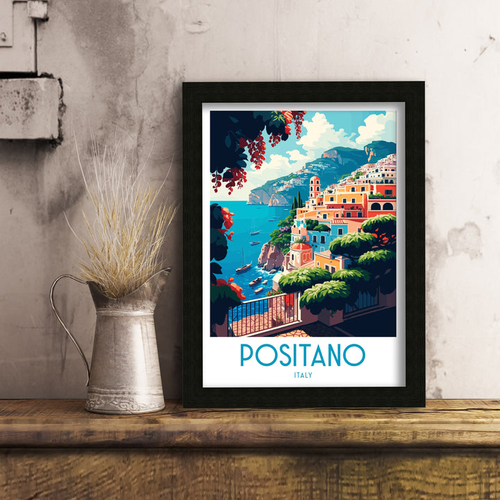 Positano Italy Travel Poster Positano