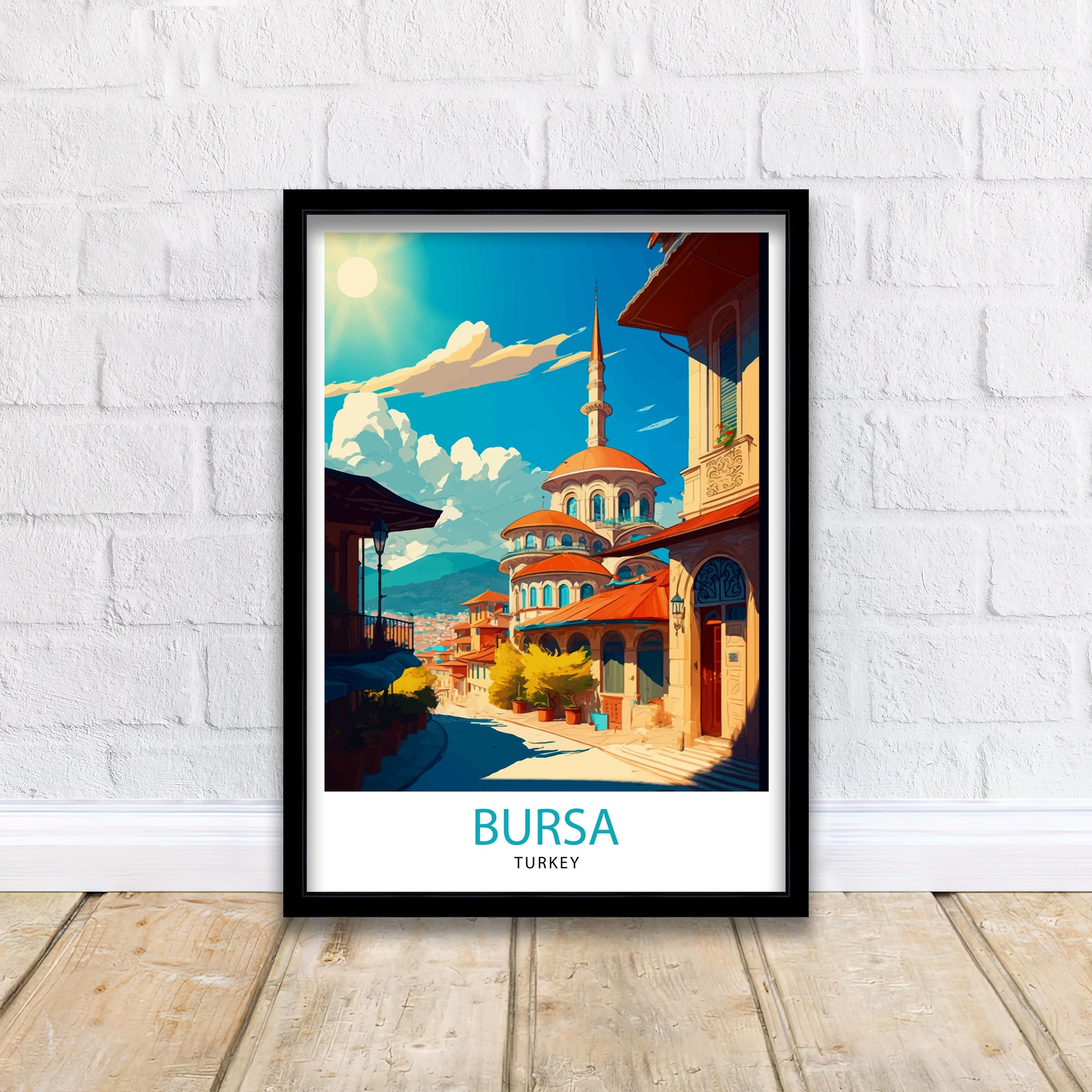 Bursa Turkey Travel Print Bursa Wall Art Bursa Home Decor Bursa Illustration Travel Poster Gift For Bursa Turkey Turkey Home Decor
