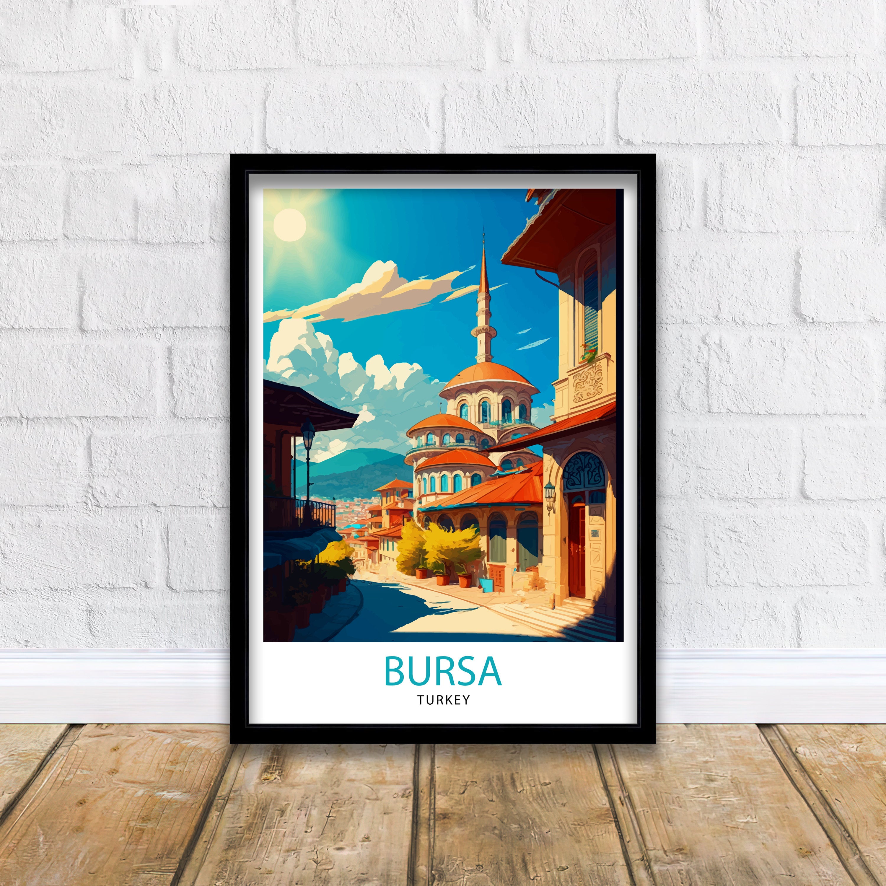Bursa Turkey Travel Print Bursa Wall Art Bursa Home Decor Bursa Illustration Travel Poster Gift For Bursa Turkey Turkey Home Decor
