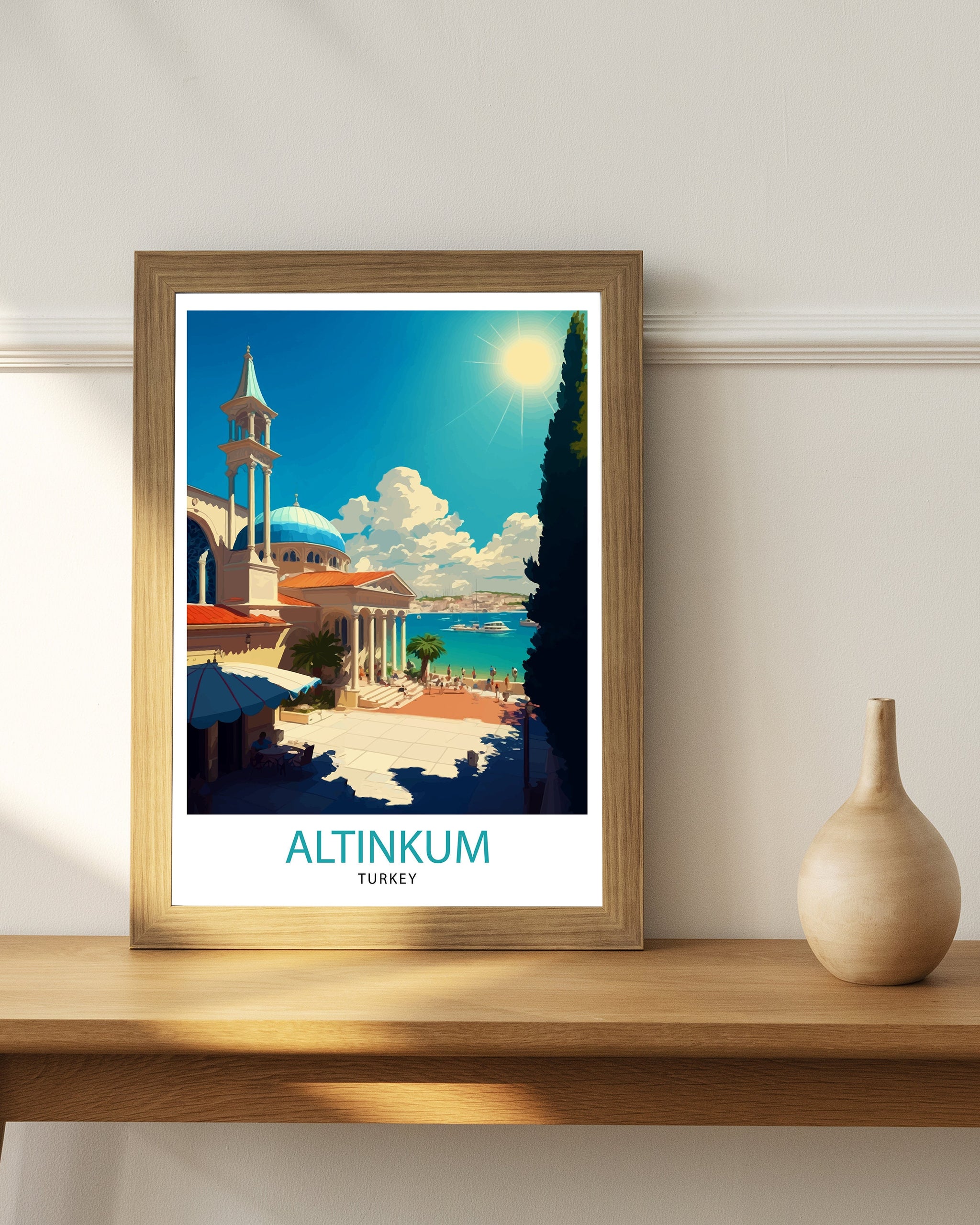 Altinkum Turkey Travel Print Altinkum Wall Decor Altinkum Home Living Decor Altinkum Turkey Illustration Travel Poster Gift For Altinkum