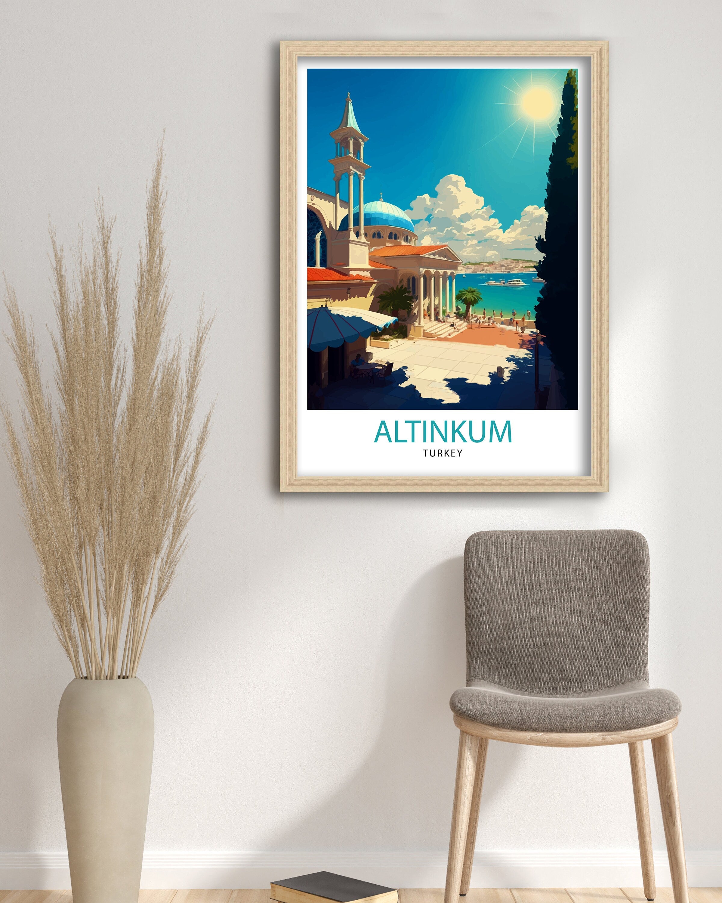 Altinkum Turkey Travel Print Altinkum Wall Decor Altinkum Home Living Decor Altinkum Turkey Illustration Travel Poster Gift For Altinkum