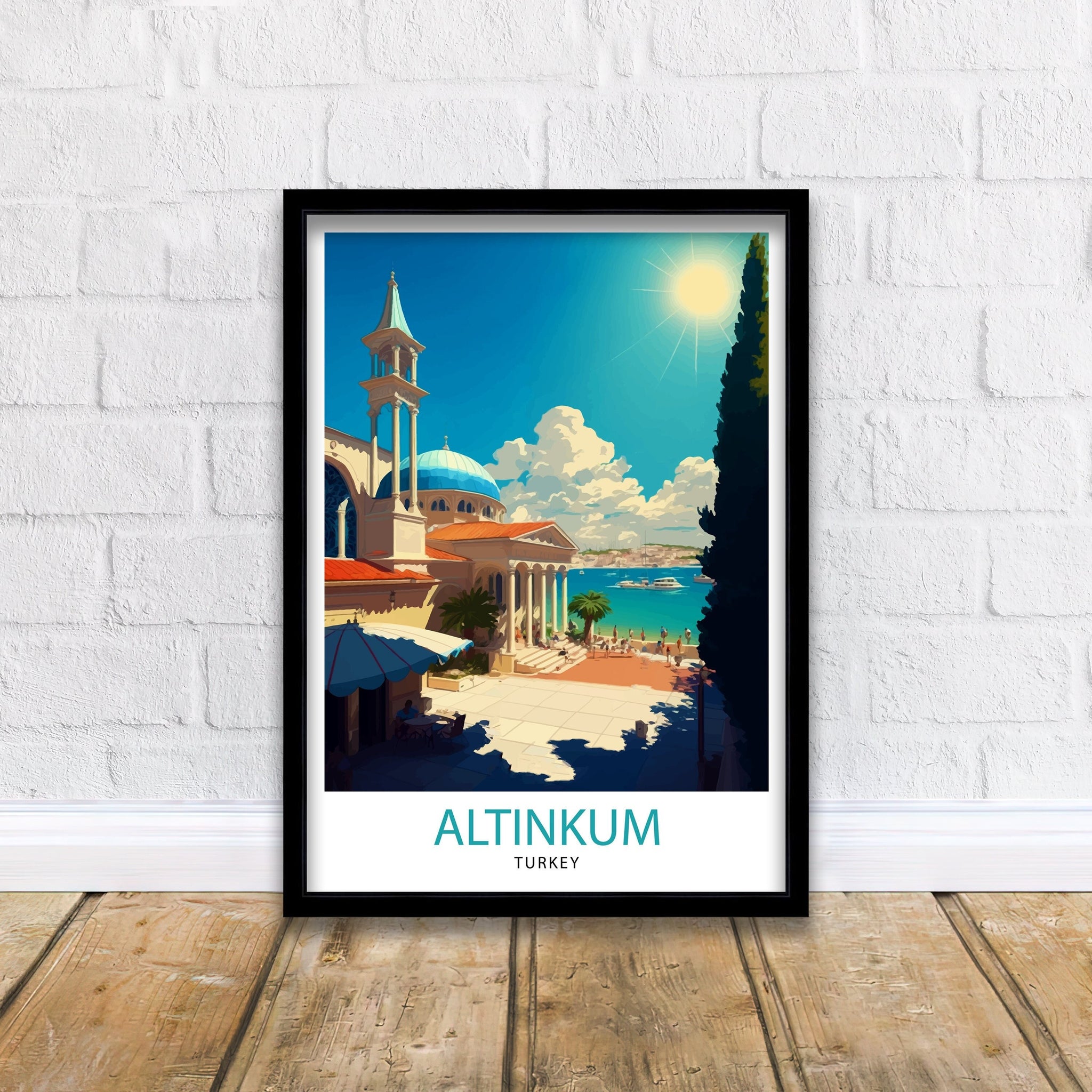 Altinkum Turkey Travel Print Altinkum Wall Decor Altinkum Home Living Decor Altinkum Turkey Illustration Travel Poster Gift For Altinkum