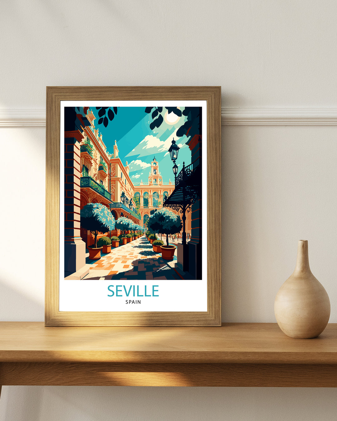 Seville Spain Travel Poster Seville Wall Art Seville Home Decor Seville Travel Poster Seville Spain Illustration Gift For Seville Spain