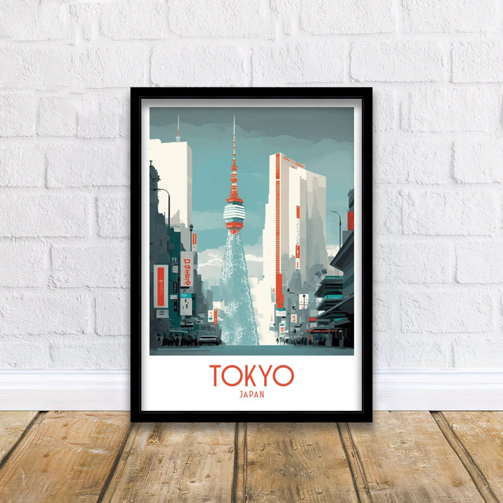 Tokyo Japan Travel Poster Tokyo Wall Art Japan Illustration Travel Poster Tokyo Skyline Japan Home Decor Tokyo Gift