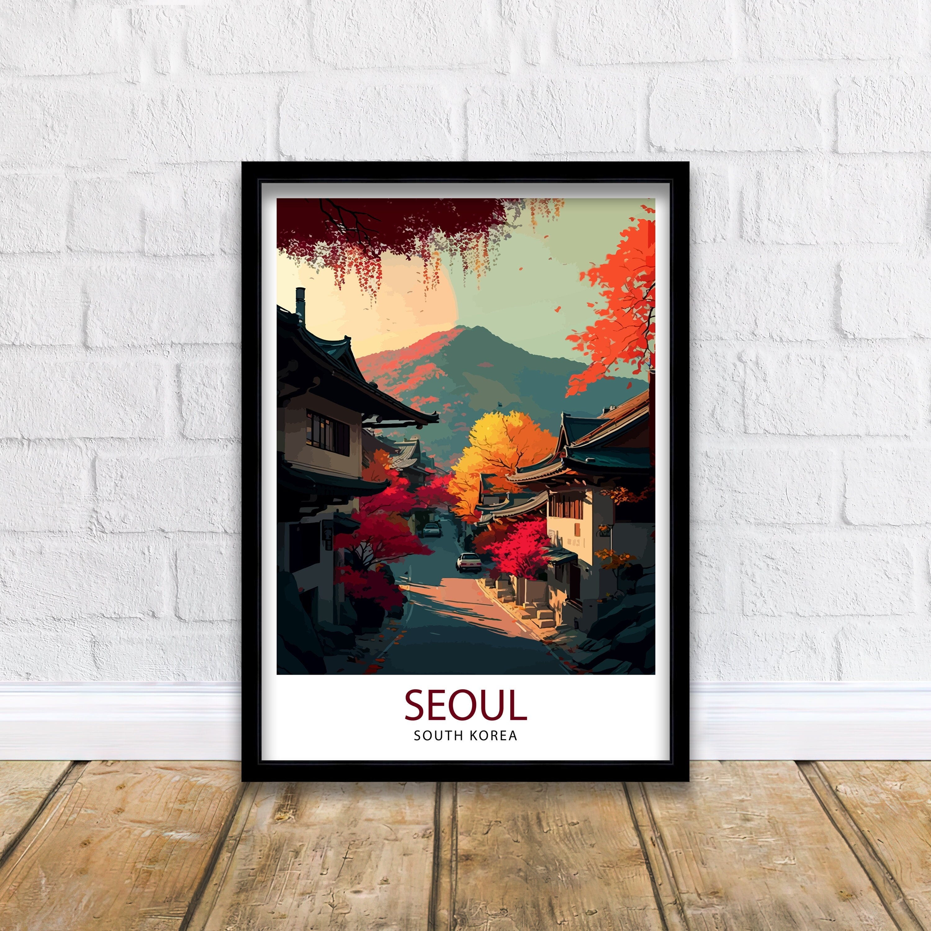 Seoul Cityscape Print | Korea Travel Poster