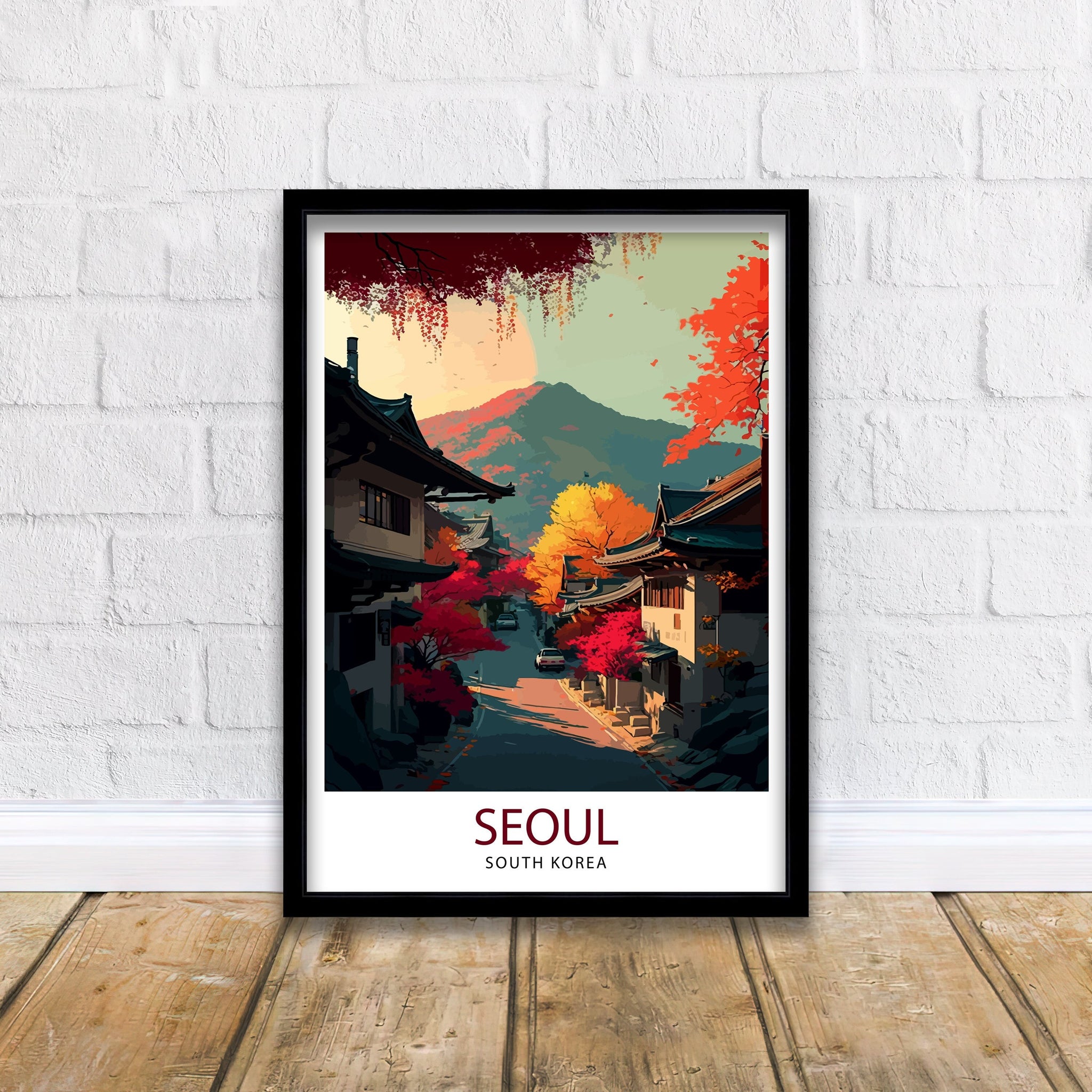 Seoul Cityscape Print | Korea Travel Poster