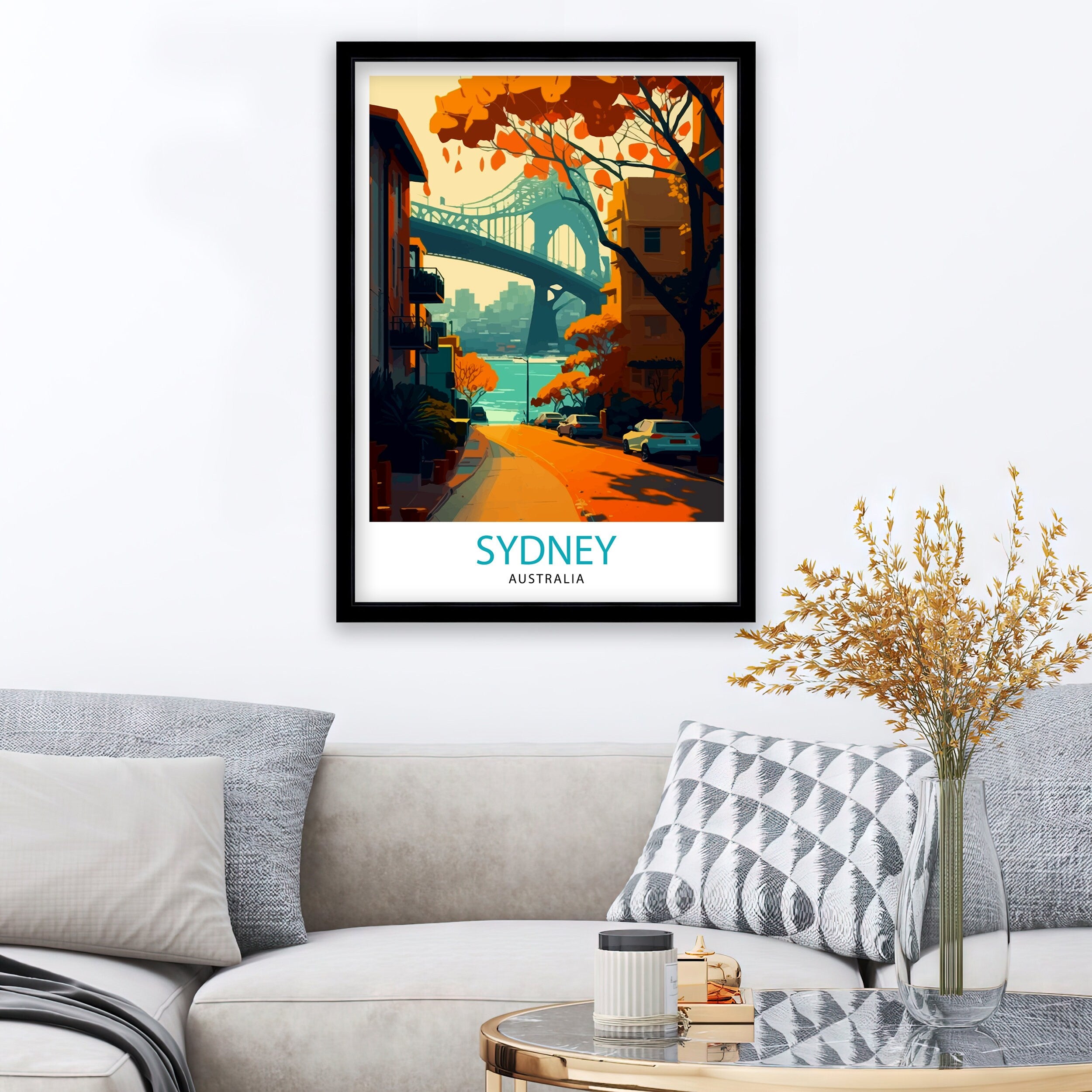 Sydney Travel Print | Australia Illustration, Home Decor