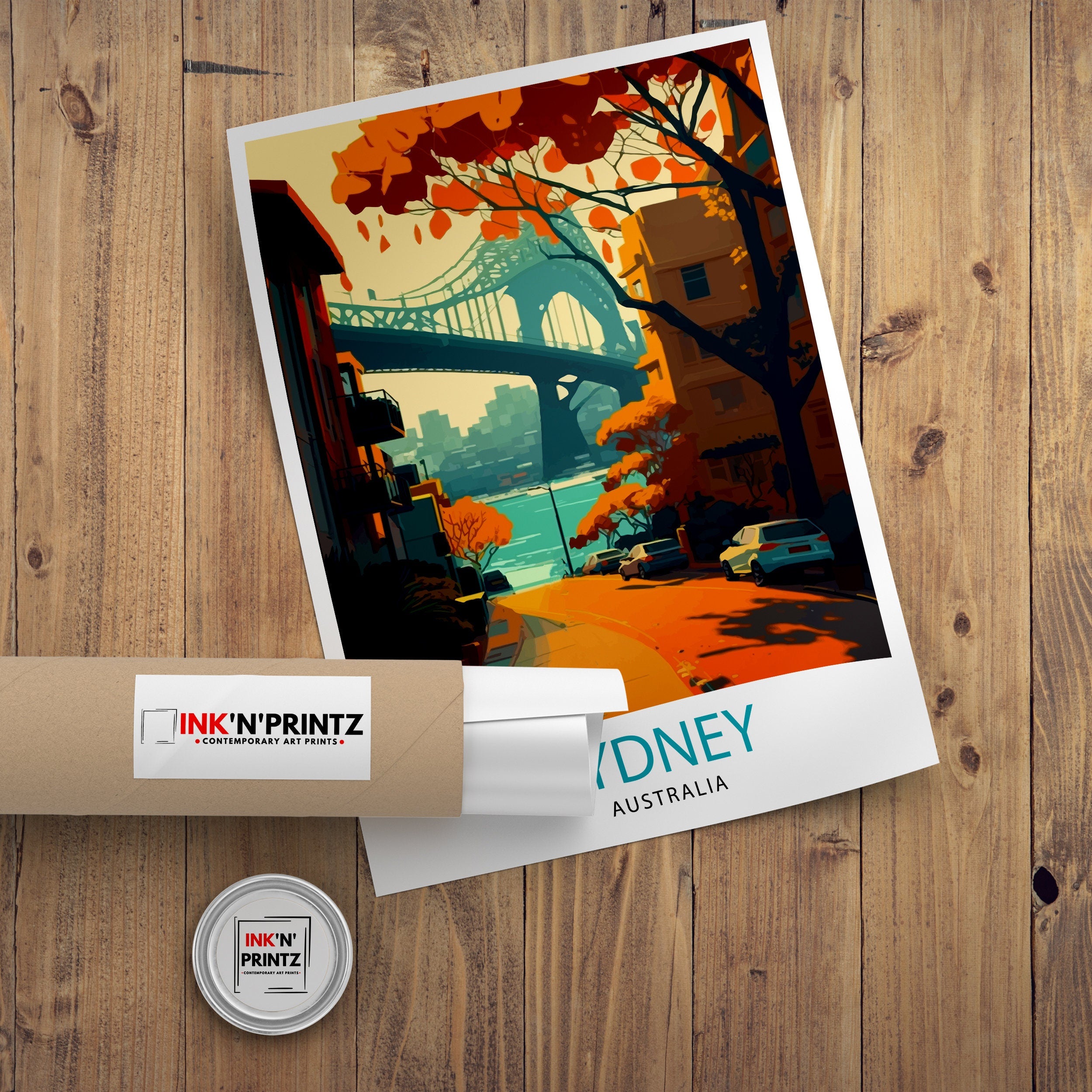 Sydney Travel Print | Australia Illustration, Home Decor