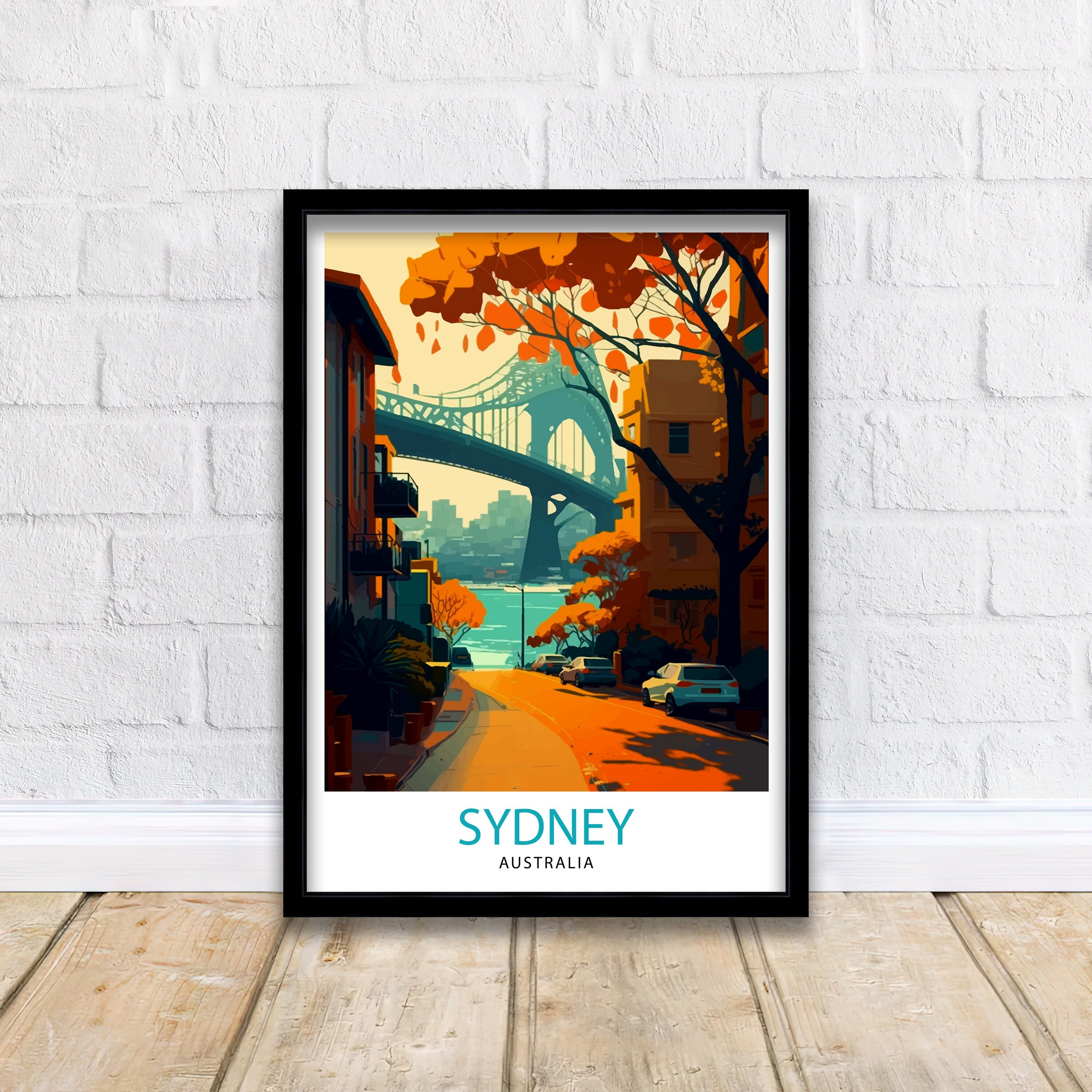Sydney Travel Print | Australia Illustration, Home Decor