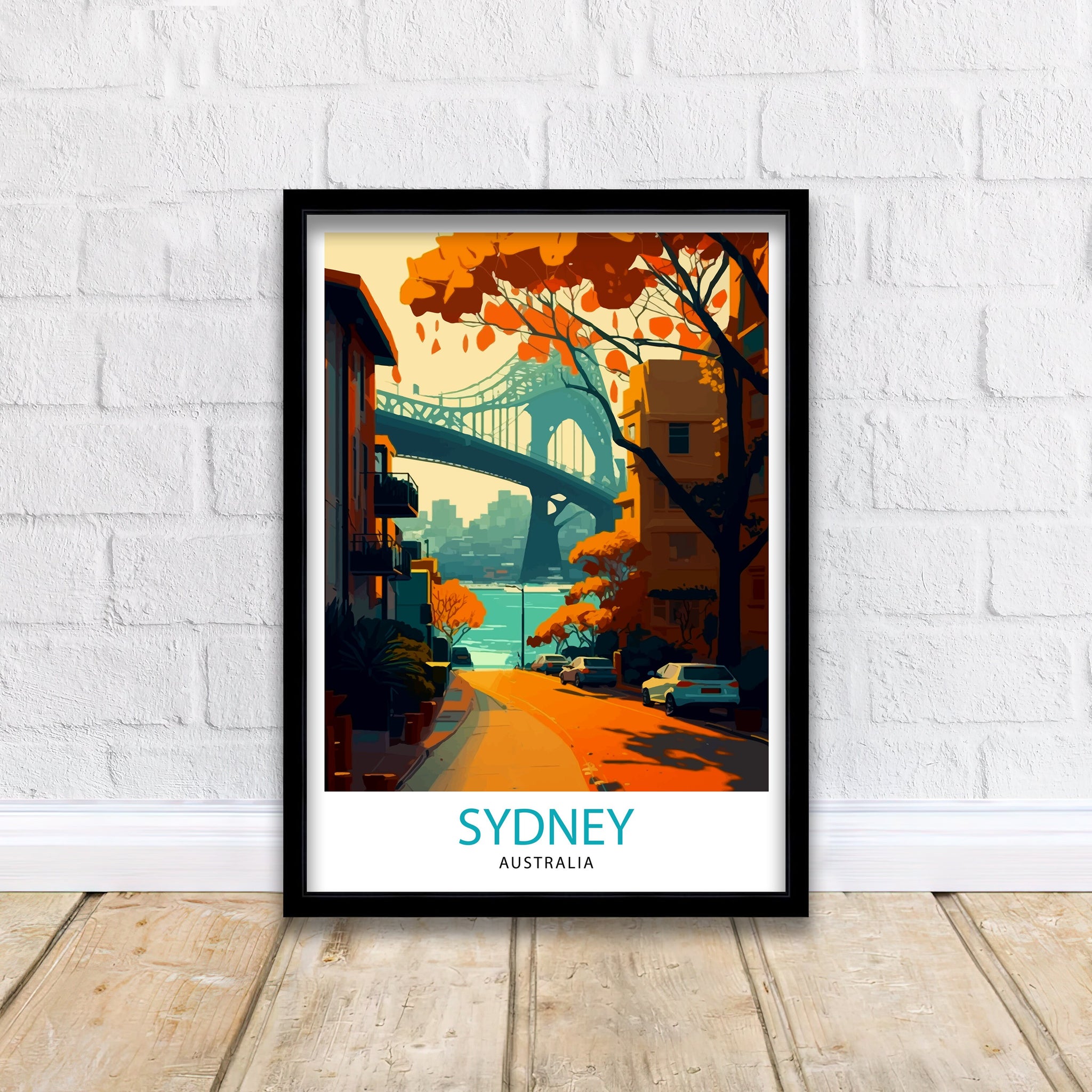 Sydney Travel Print | Australia Illustration, Home Decor