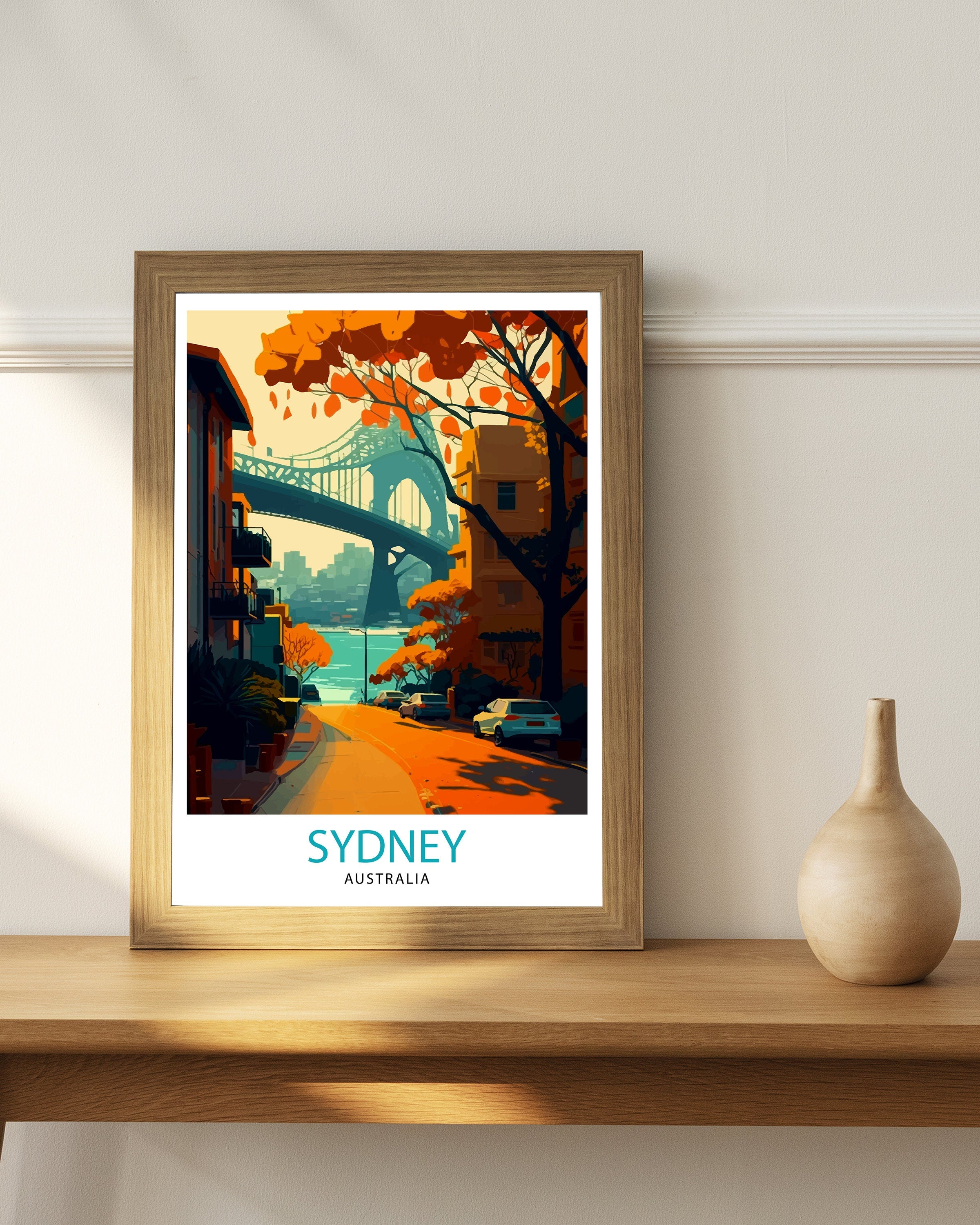 Sydney Travel Print | Australia Illustration, Home Decor