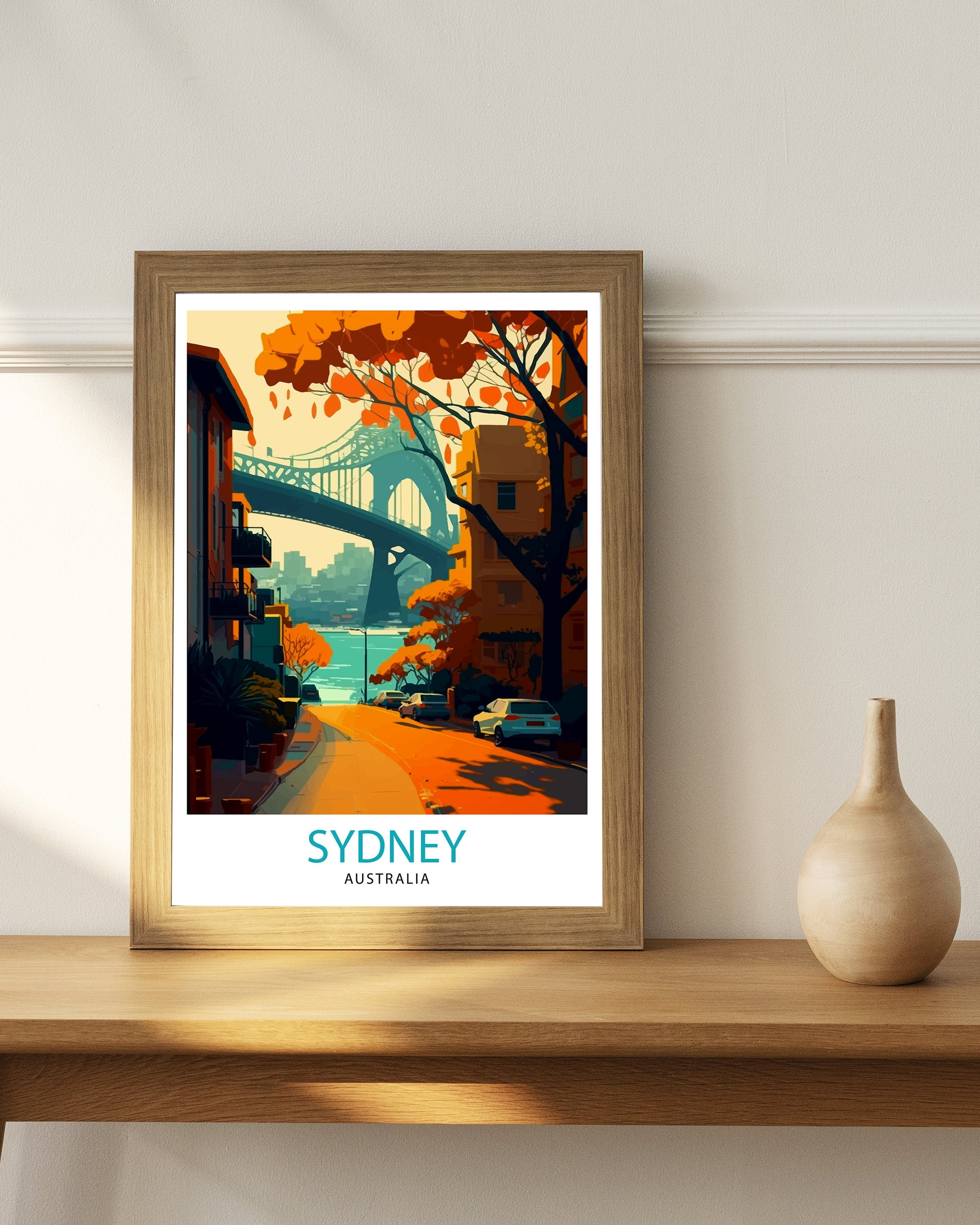 Sydney Travel Print | Australia Illustration, Home Decor