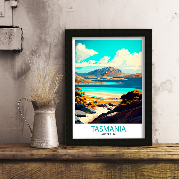 Tasmania Travel Poster Tasmania Wall Art Tasmania Home Decor Tasmania Illustration Tasmania Travel Poster Gift for Tasmania Lovers