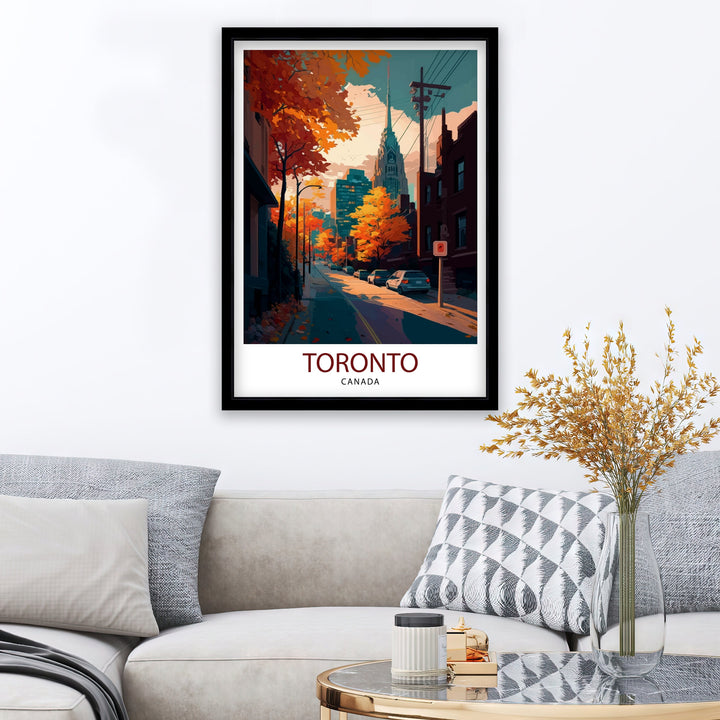 Toronto Canada Travel Poster Toronto Wall Art Toronto Skyline Poster Canada Travel Poster Toronto Home Decor Travel Gift Idea