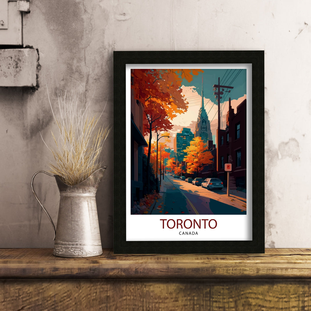 Toronto Canada Travel Poster Toronto Wall Art Toronto Skyline Poster Canada Travel Poster Toronto Home Decor Travel Gift Idea