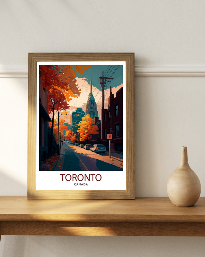 Toronto Canada Travel Poster Toronto Wall Art Toronto Skyline Poster Canada Travel Poster Toronto Home Decor Travel Gift Idea