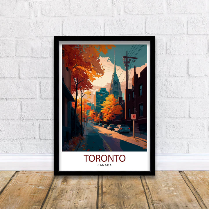 Toronto Canada Travel Poster Toronto Wall Art Toronto Skyline Poster Canada Travel Poster Toronto Home Decor Travel Gift Idea