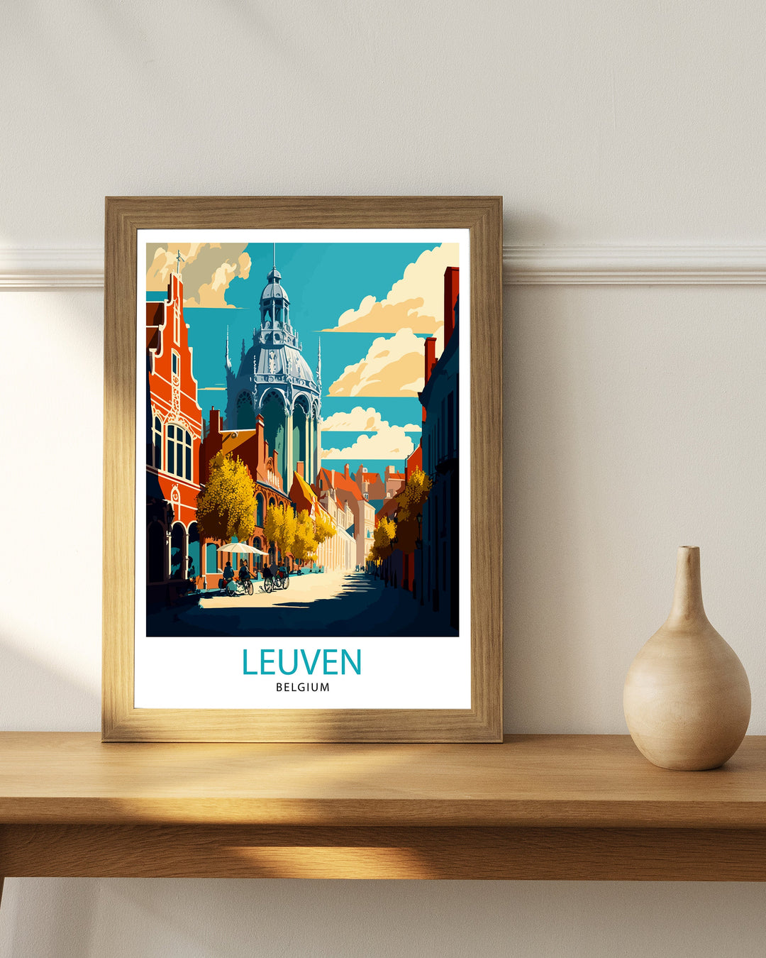 Leuven Belgium Travel Poster Leuven Wall Art Leuven Home Decor Leuven Illustration Travel Poster Gift For Leuven Belgium Home Decor