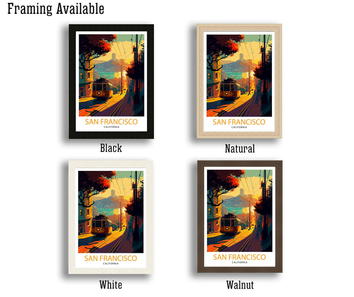 San Francisco Travel Print San Francisco Wall Art San Francisco Home Decor San Francisco Poster San Francisco Illustration California Travel