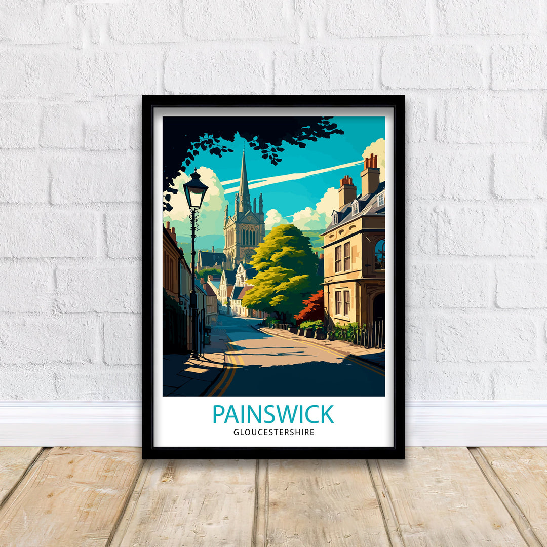 Painswick Glocs Travel Poster Painswick Wall Art Painswick Home Decor Painswick Illustration Travel Poster Gift for Painswick Lover Painswick