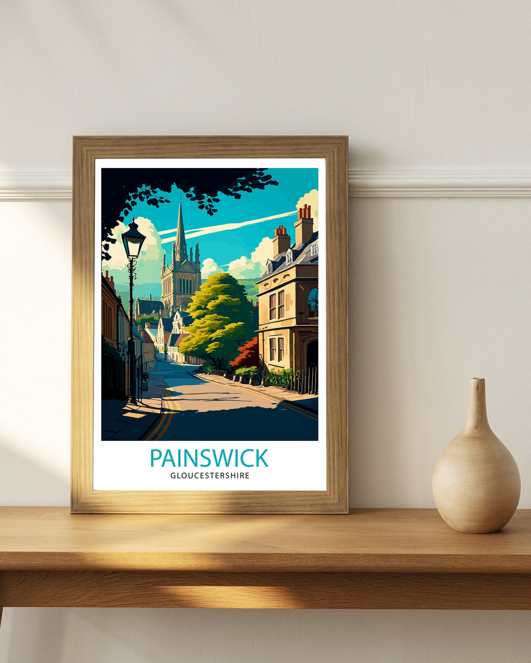 Painswick Glocs Travel Poster Painswick Wall Art Painswick Home Decor Painswick Illustration Travel Poster Gift for Painswick Lover Painswick