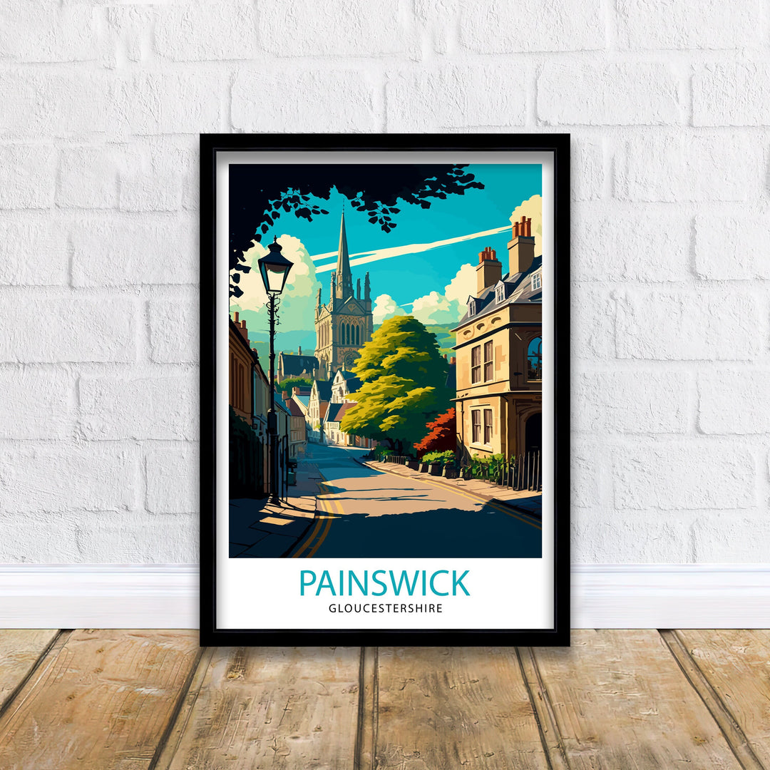 Painswick Glocs Travel Poster Painswick Wall Art Painswick Home Decor Painswick Illustration Travel Poster Gift for Painswick Lover Painswick