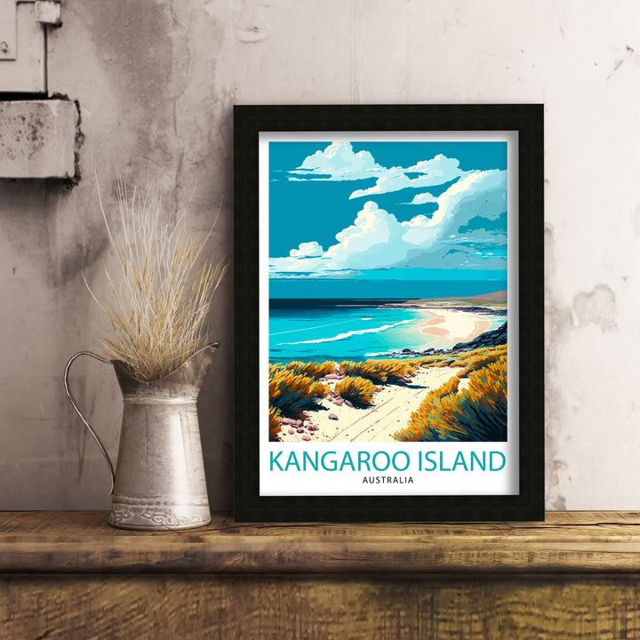 Kangaroo Island Australia Travel Poster Kangaroo Island