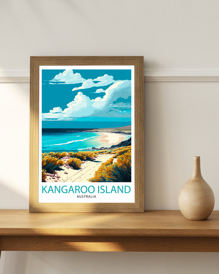 Kangaroo Island Australia Travel Poster Kangaroo Island