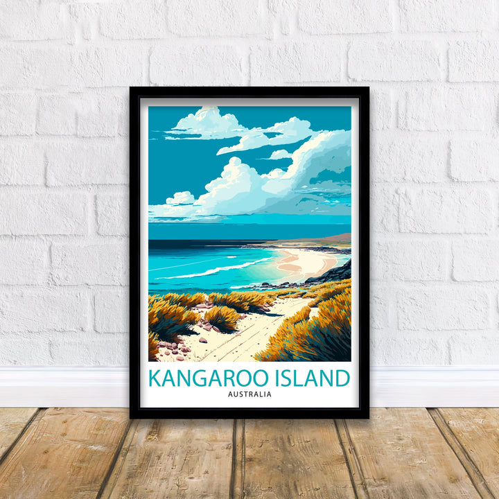 Kangaroo Island Australia Travel Poster Kangaroo Island