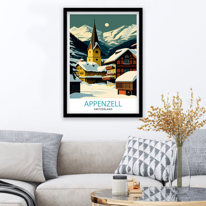 Appenzell Switzerland Travel Poster Appenzell