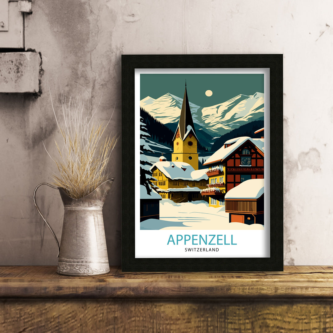 Appenzell Switzerland Travel Poster Appenzell