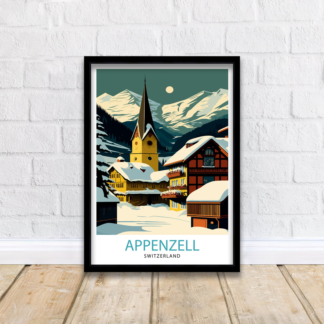 Appenzell Switzerland Travel Poster Appenzell