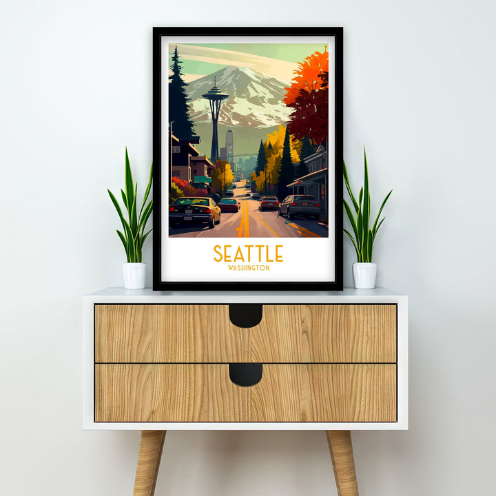 Seattle WA Travel Poster