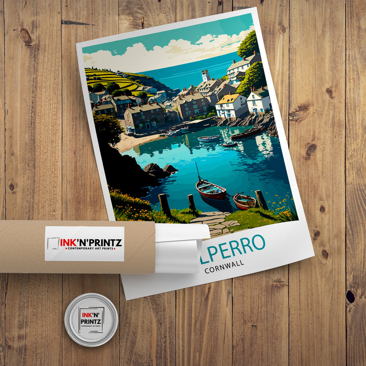 Polperro Cornwall Travel Poster