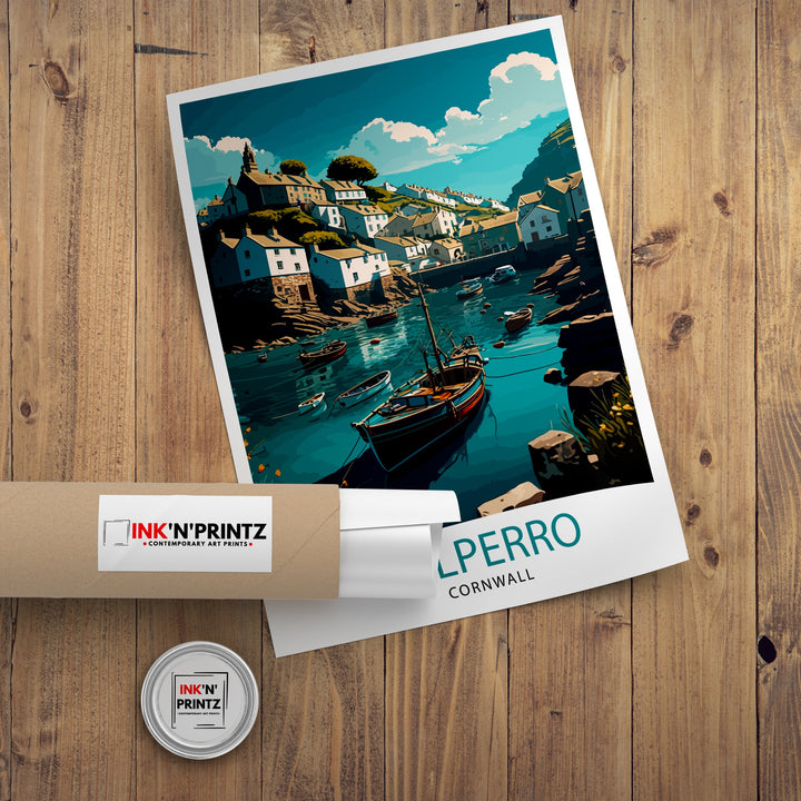 Polperro Cornwall Travel Poster