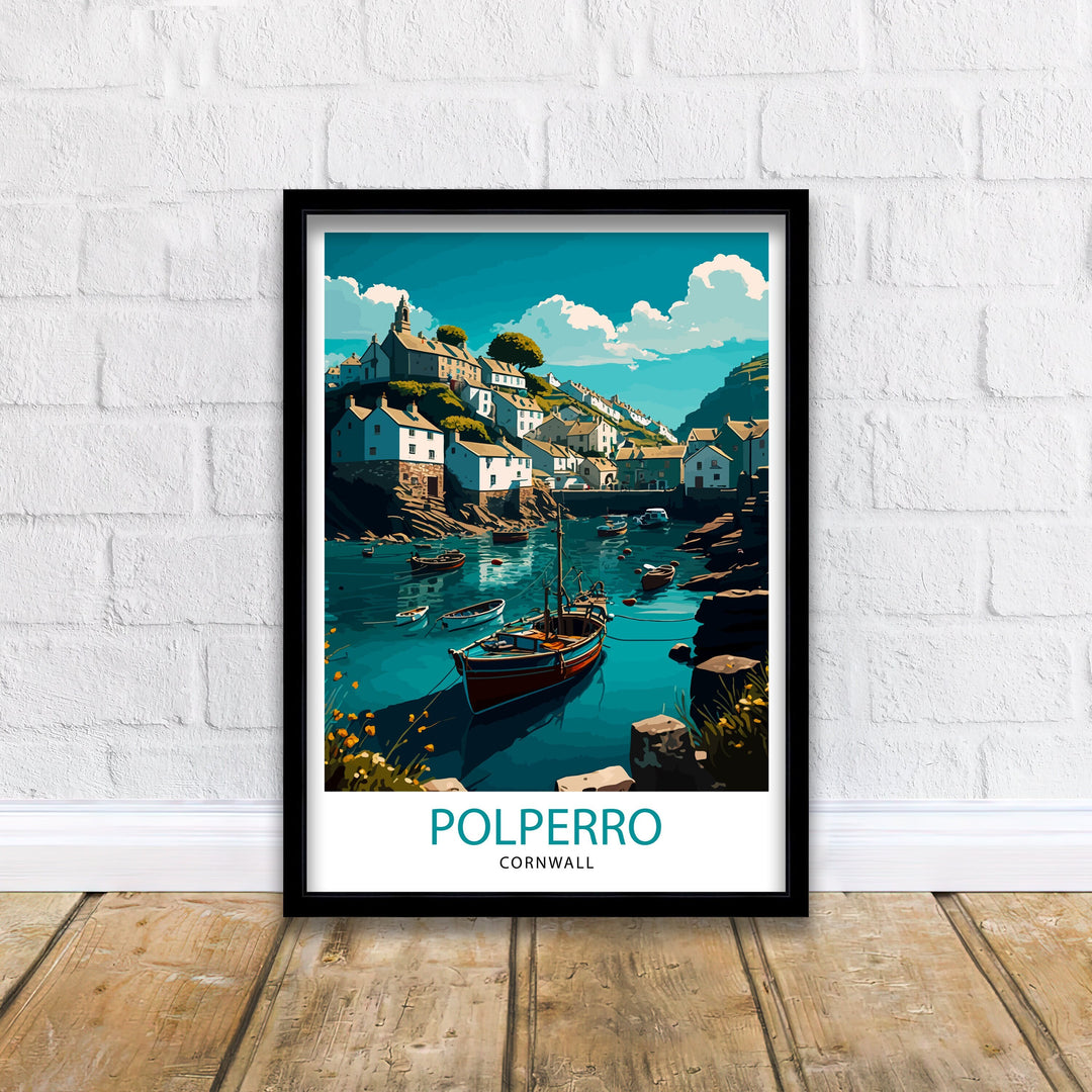 Polperro Cornwall Travel Poster