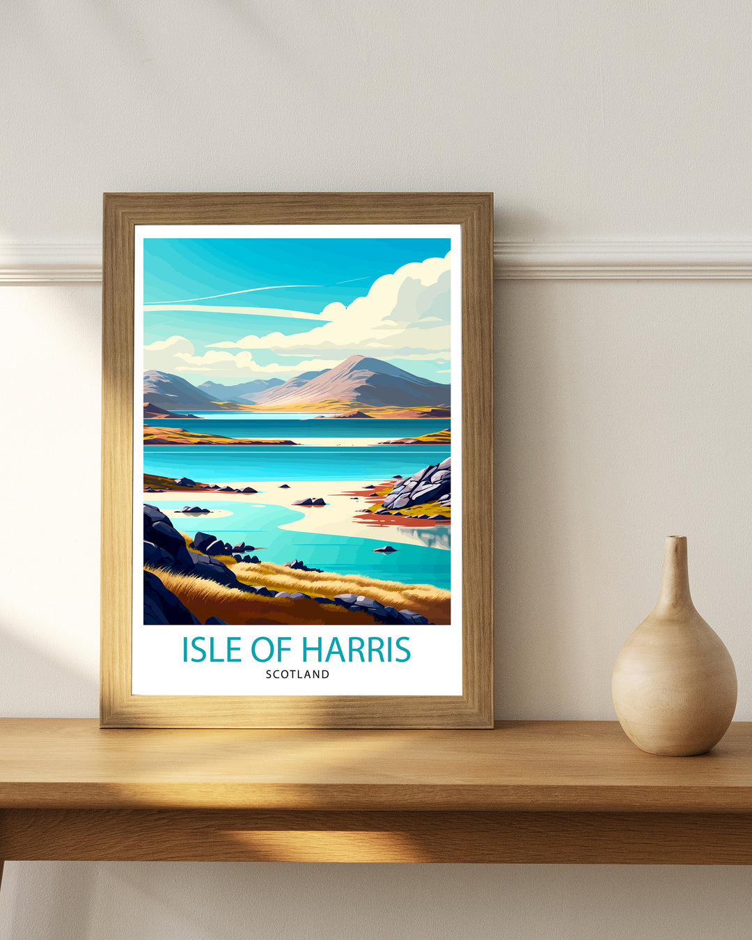 Isle of Harris Scotland Travel Poster Harris Wall Art Scotland Travel Poster Isle of Harris Art Poster Gift for Scotland Travelers